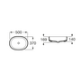 Раковина накладная Roca Inspira Round 50x37, оникс черный, A327520640