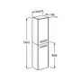 Шкаф-пенал Roca Gap ZRU9302883 34,5x20x160 R, белый