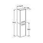 Шкаф-пенал Roca Gap ZRU9302884 34,5x20x160 L, белый