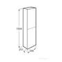 Шкаф-пенал Roca The Gap 150 см, белый глянец, A857427806