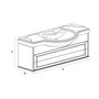 Тумба для раковины Roca America Evolution W 105см ZRU9302962, дуб тёмный