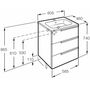 Тумба под умывальник Roca Victoria Nord Ice Edition, 60,5x46x86.5, глянцевый белый, ZRU9302834