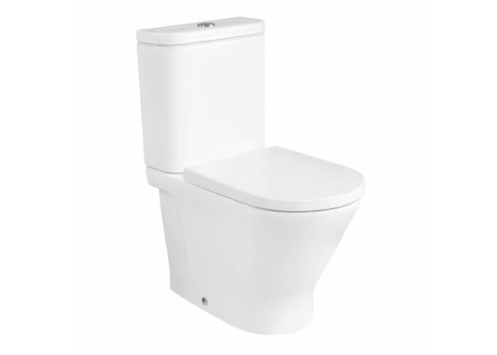 Унитаз напольный Roca The Gap Round 60x37, безободковый, 3420N7000