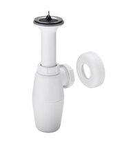 Сифон для умывальника Viega 102531, бутылочный, без отвода, пластик, белый, 5/4x32