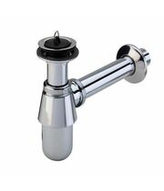 Сифон для умывальника Viega 102845, бутылочный, с пробкой, выдвижной, латунь, хром, 5/4x32