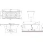Ванна квариловая Villeroy&Boch La Belle 180x80, с панелью, слив-перелив, белая, UBQ180LAB2PDV-01