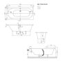 Ванна квариловая Villeroy&Boch Oberon 190x90, с ножками, белая, UBQ199OBE2V-01