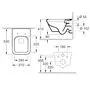 Унитаз подвесной Villeroy&Boch Architectura 37x53, сиденье SoftСlose, безободковый, 5685HR01