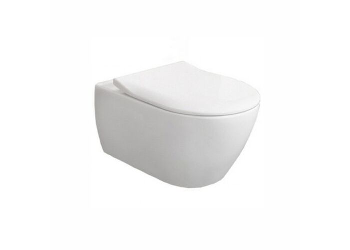 Унитаз подвесной Villeroy&Boch Subway 2.0 37x56,5, сиденье Soft Close, безободковый, 5614R201