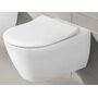Унитаз подвесной Villeroy&Boch Subway 2.0 37x56,5, сиденье Soft Close, безободковый, 5614R201