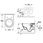 Унитаз подвесной Villeroy&Boch Subway 2.0 37x56,5, сиденье Soft Close, безободковый, 5614R201