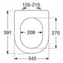 Сиденье с крышкой Soft Close для унитаза Villeroy&Boch Subway, 9M66S201