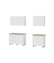 Кухонный гарнитур NN Мебель "Денвер" (2,0м) Серия 2 SAFE Белый/Дуб Сонома