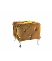 Пуф SIGNAL HESTIA K Velvet Bluvel 68 карри/серебряный