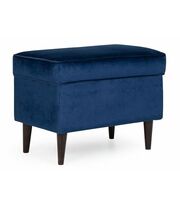 Пуф SIGNAL RON Velvet Bluvel 86 темно-синий/венге