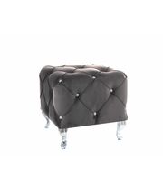 Пуф SIGNAL HESTIA K Velvet Bluvel 14 серый/серебряный