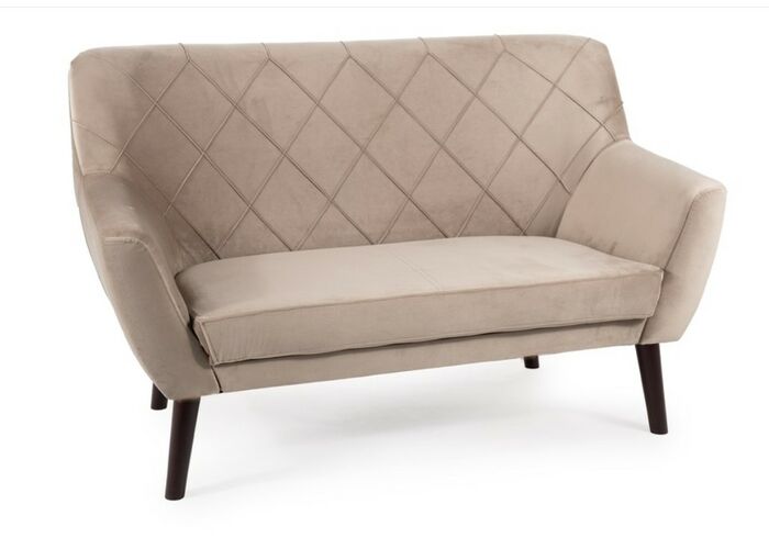Диван SIGNAL KIER 2 Velvet Bluvel 40 темно-бежевый/венге