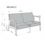 Диван HALMAR MILANO 2S tap. Castel 39 оливковый/орех