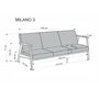 Диван HALMAR MILANO 3S tap. Castel 39 оливковый/орех