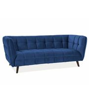 Диван SIGNAL CASTELLO 3 Velvet Bluvel 86 темно-синий/венге