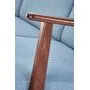 Диван HALMAR MILANO 3S tap. Castel 74 синий/орех