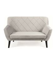 Диван SIGNAL KIER 2 Velvet Bluvel 03 светло-серый/венге