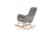 Кресло-качалка HALMAR BOTAS серый/черный/нату..