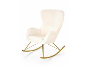 Кресло-качалка HALMAR LIBERTO кремовый/золото..