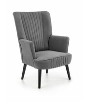 Кресло HALMAR DELGADO серый/черный