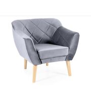 Кресло SIGNAL KARO 1 Velvet Bluvel 14 серый/бук