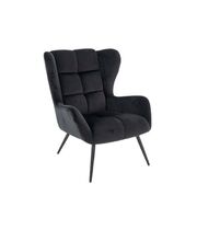 Кресло SIGNAL LOUIS Velvet 19 черный/черный