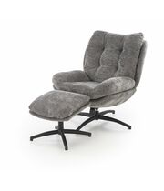 Комплект HALMAR PESTO (кресло+подставка для ног) серый