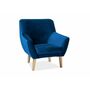 Кресло SIGNAL NORDIC 1 Velvet Bluvel 86 темно-синий/бук