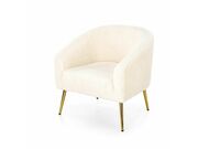 Кресло HALMAR GRIFON кремовый/золотой..