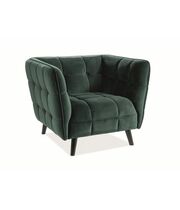 Кресло SIGNAL CASTELLO 1 Velvet Bluvel 78 зеленый/венге
