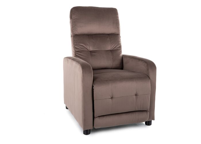 Кресло SIGNAL OTUS Velvet Bluvel 38 раскладное, капучино
