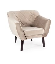 Кресло SIGNAL KARO 1 Velvet Bluvel 40 темно-бежевый/венге