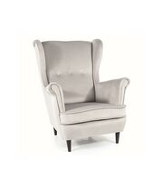 Кресло SIGNAL LORD Velvet Bluvel 03 светло-серый/венге