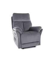 Кресло SIGNAL HADES Velvet Bluvel 14 раскладное, темно-серый