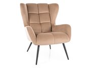 Кресло SIGNAL LOUIS Velvet 28 бежевый/черный..