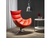 Кресло HALMAR LUXOR красный/хром..