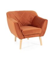 Кресло SIGNAL KARO 1 Velvet Bluvel 4215 корица/бук