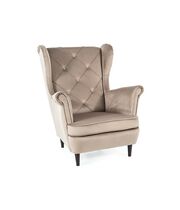 Кресло SIGNAL LADY Velvet Bluvel 40 темно-бежевый/венге