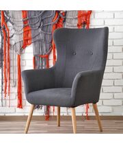 Кресло HALMAR COTTO темно-серый/натуральный