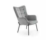 Кресло HALMAR CASTEL серый/черный..