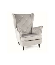 Кресло SIGNAL LADY Velvet Bluvel 03 светло-серый/венге