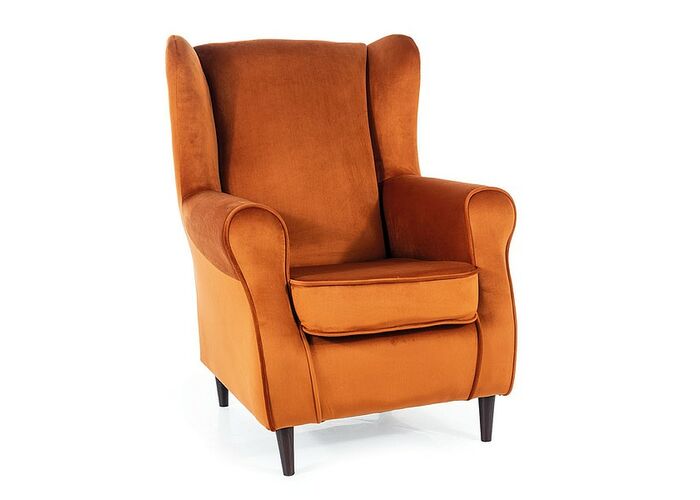 Кресло SIGNAL BARON Velvet Bluvel 4215 корица/венге