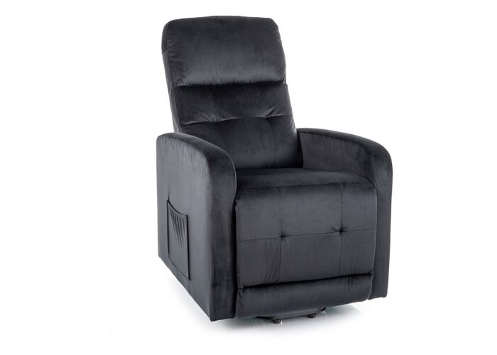 Кресло SIGNAL OTUS II Velvet Bluvel 19 раскладное, черный