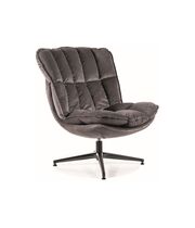 Кресло SIGNAL VESTA Velvet tap. 218 серый/черный