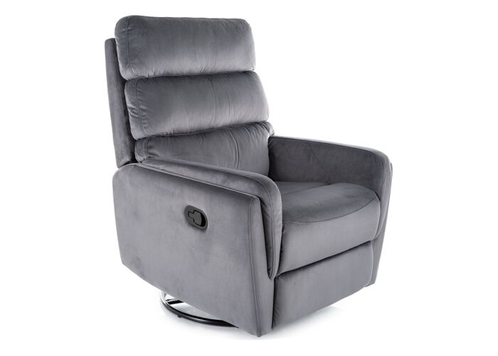 Кресло SIGNAL ARGOS Velvet раскладное, серый